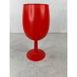 Mid Century‎ Modern Red/Orange Frosted Wine Glasses